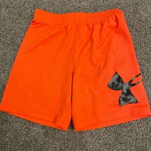 Orange Under Armour shorts